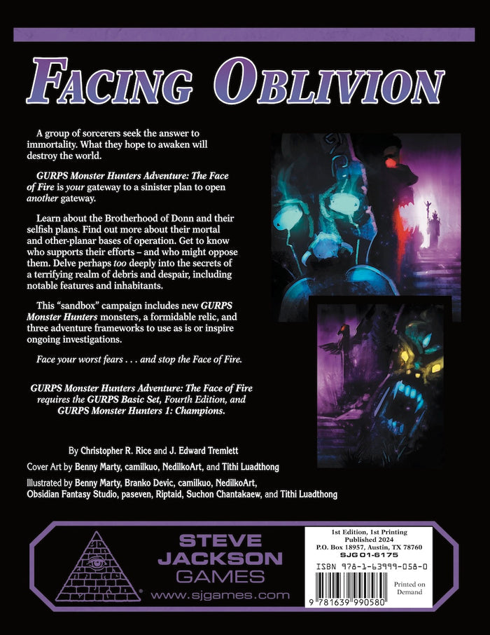 GURPS Monster Hunters Adventure: The Face of Fire
