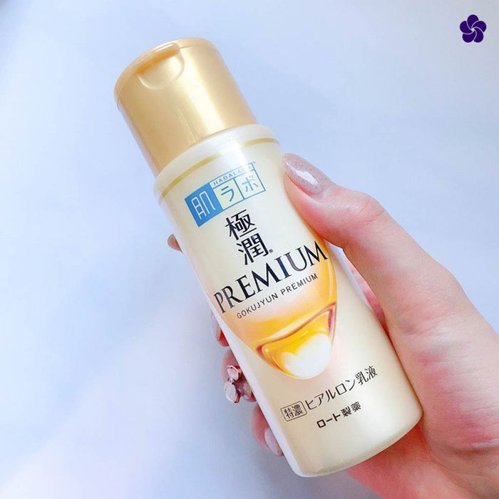 Hada Labo Gokujyun Premium Emulsion. Japanse creme. Murasaki Cosmetics Japanse winkel in Nederland & België. Murasaki Cosmetics