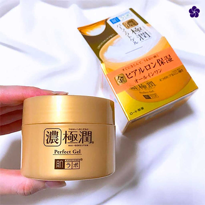 Hada Labo Koi-Gokujyun Perfect Gel. Best Japanese Moisturizer. Murasaki Cosmetics. Japanese Skincare Shop Netherlands