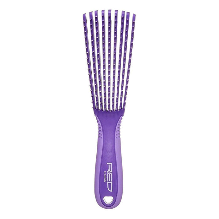 #Hh63 Glide & Define Detangle 9 Row Non-Slip Brush [Purple]