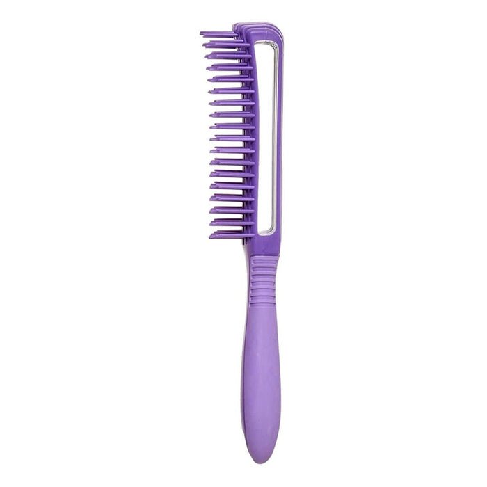 #Hh63 Glide & Define Detangle 9 Row Non-Slip Brush [Purple]