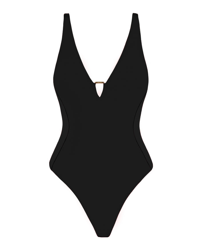 Outline image of Hi Cut Plungey Triangle - Black