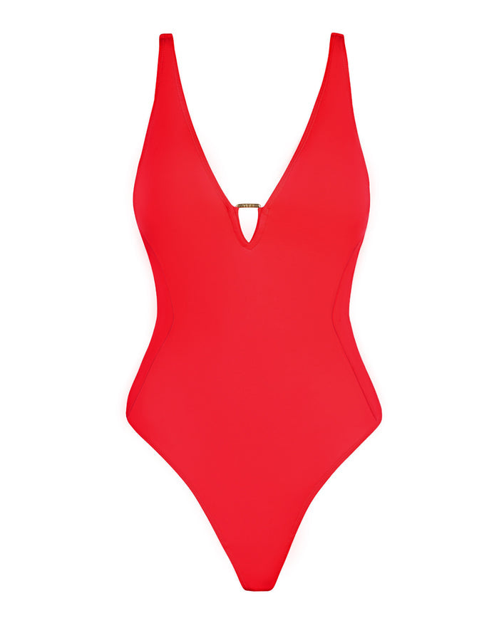 Outline image of Hi Cut Plungey Triangle - Red