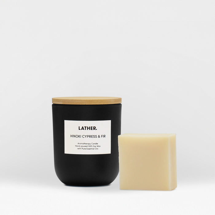 Hinoki Cypress & Fir Candle + Soap Bundle