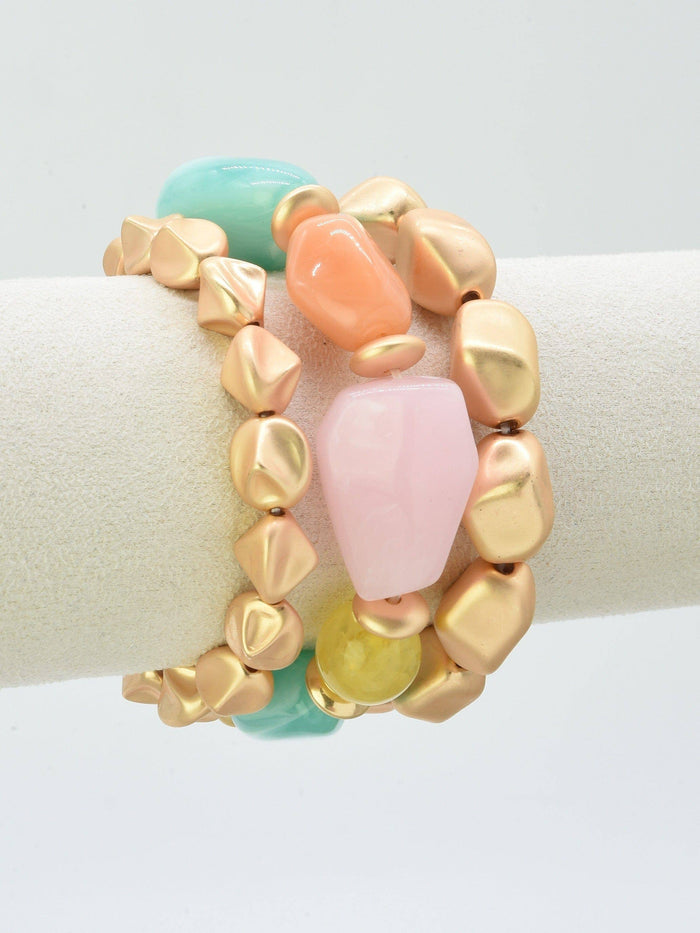 Holly 3 Piece Stretch Bracelet Set: Mint