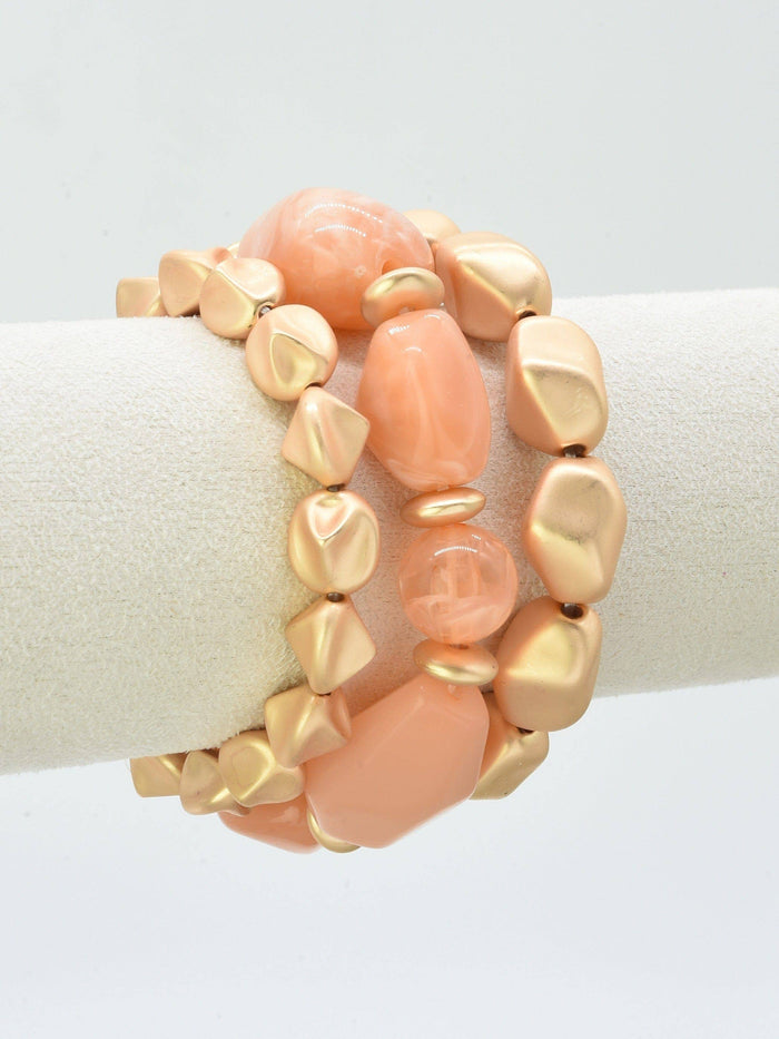Holly 3 Piece Stretch Bracelet Set: Mint
