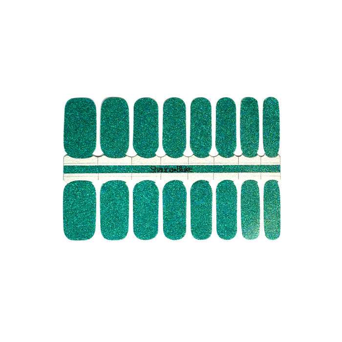 Holo Turquoise Glitter Nail Wraps