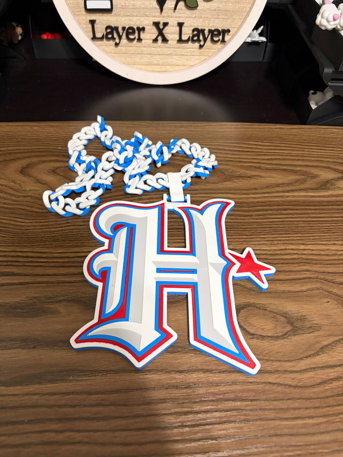 Houston Rivalries H Cuban Chain - Digital File