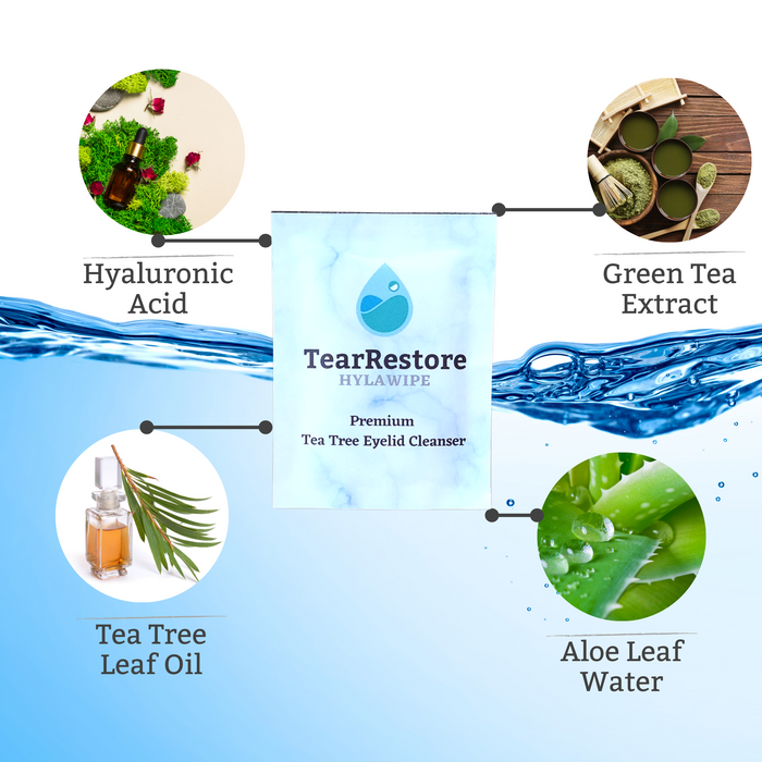 HylaWipe™  Tea Tree Eyelid Wipes image 2