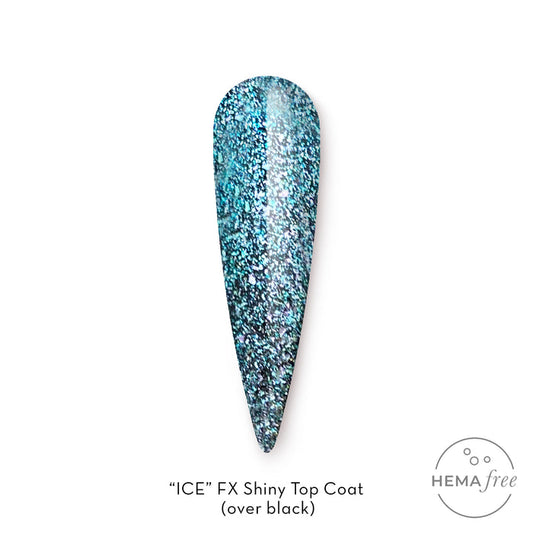 Ice | Hema Free Shiny Flake Top Coat | FX by Fuzion 15ml