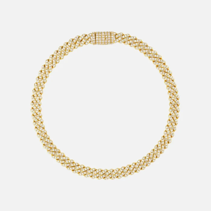 Iced Cuban Bracelet - 6mm - Gold
