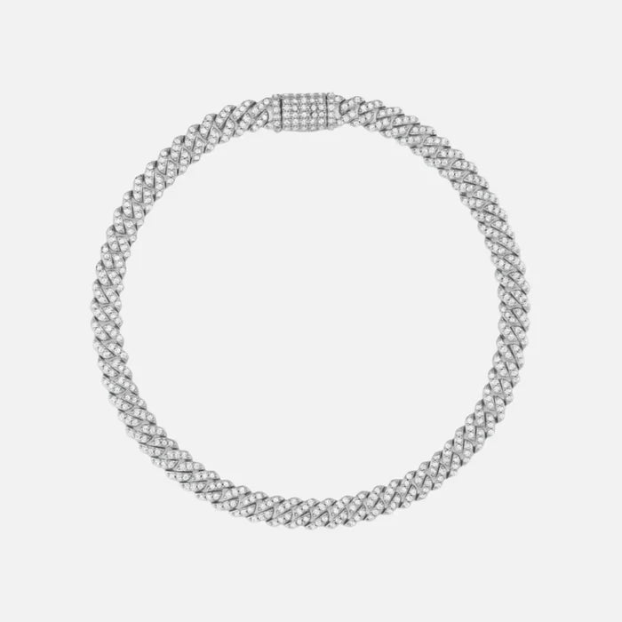 Iced Cuban Bracelet - 6mm - Silver