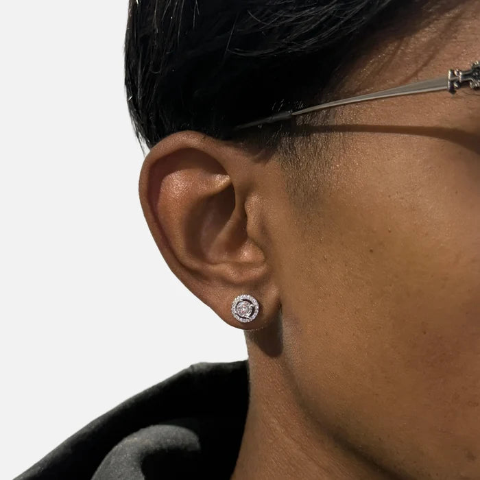 Iced Halo Earrings - S925