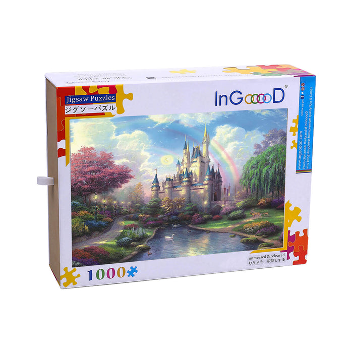 Ingooood Wooden Jigsaw Puzzle 1000 Piece - Cartoon Castle - Ingooood jigsaw puzzle 1000 piece