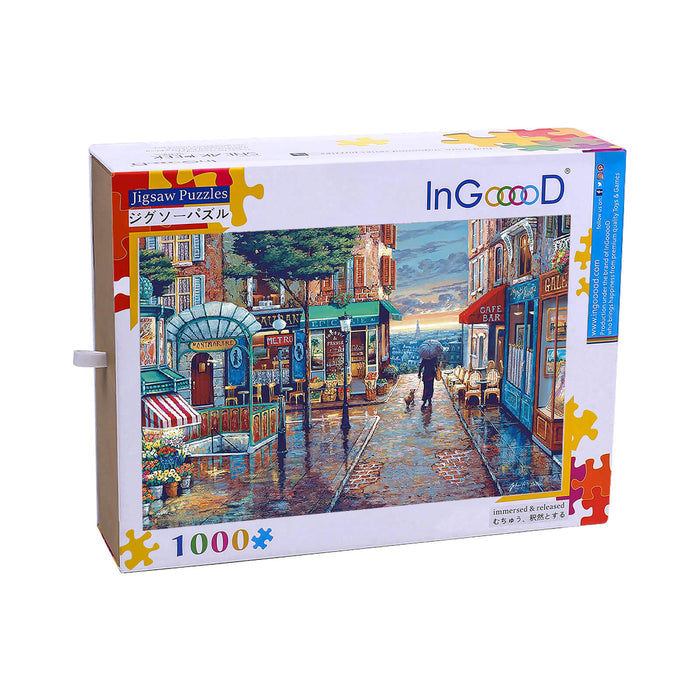 Ingooood Wooden Jigsaw Puzzle 1000 Piece - Romantic town - Ingooood jigsaw puzzle 1000 piece