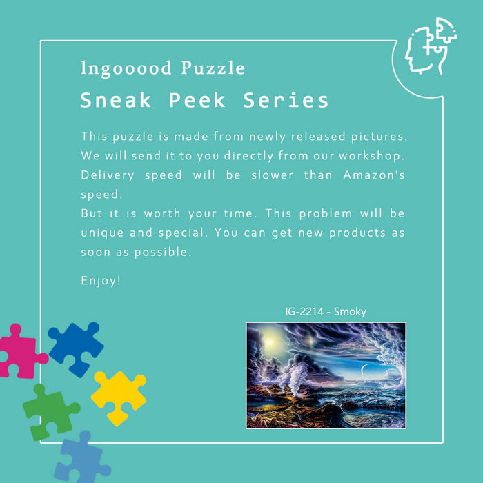 Ingooood Wooden Jigsaw Puzzle 1000 Piece - Smoky - Ingooood jigsaw puzzle 1000 piece