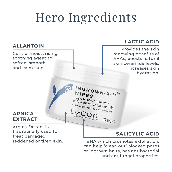 ingrown-X-it Wipes Key Ingredients