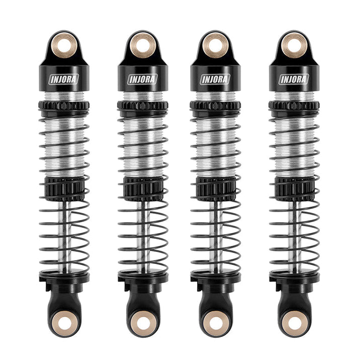 INJORA 53mm Threaded Oil Shocks for 1/18 Redcat Ascent18 - 4pcs black