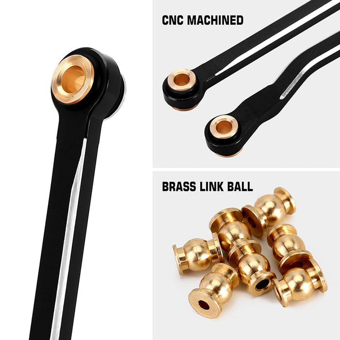 INJORA CNC Aluminium High Clearance Links Set for 1/18 TRX4M High Trail K10 F150 (4M-73)