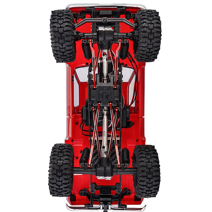 INJORA CNC Aluminium High Clearance Links Set for 1/18 TRX4M High Trail K10 F150 (4M-73) - Red