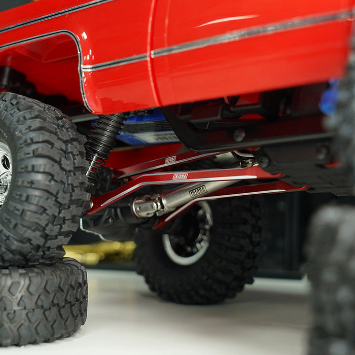 INJORA CNC Aluminium High Clearance Links Set for 1/18 TRX4M High Trail K10 F150 (4M-73) - Red