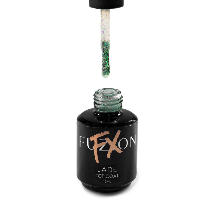 Jade | Hema Free Shiny Flake Top Coat | FX by Fuzion 15ml