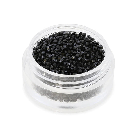Jet Black Crystals - 1mm   Naio Nails