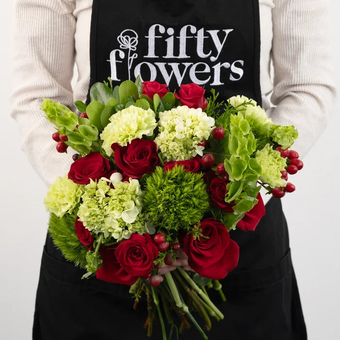 Joyous Noel Flower Centerpieces Apron - Image