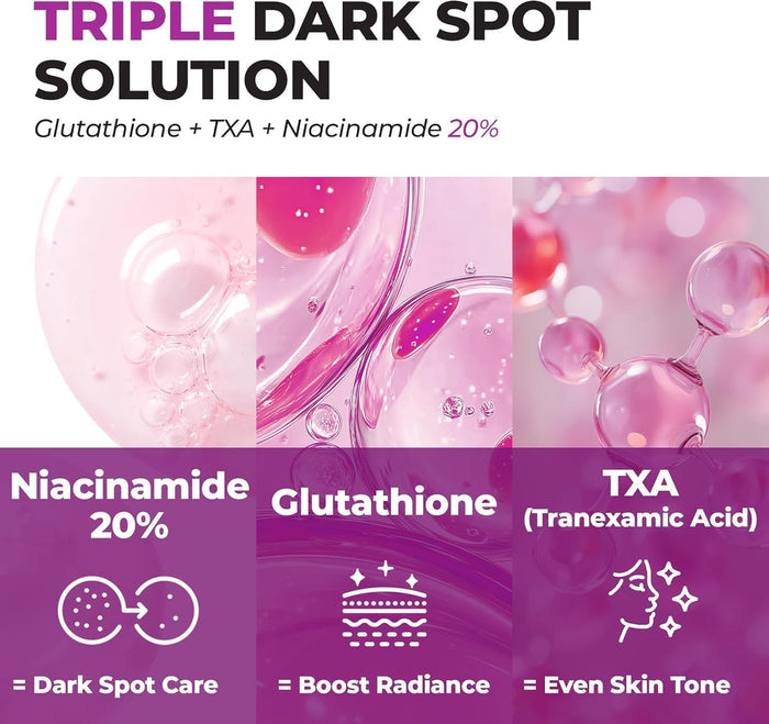 JUMISO Niacinamide Serum 20, Korean Face Serum with Glutathione, Reduces Pigmentation