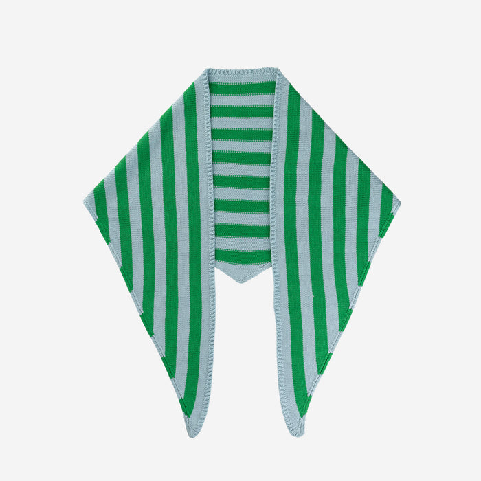Kelly Stone Blue Simple Stripe Triangle Scarf