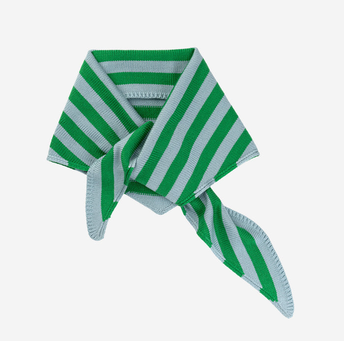 Kelly Stone Blue Simple Stripe Triangle Scarf