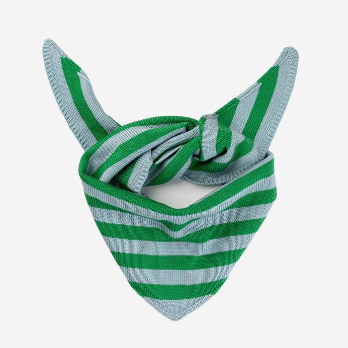 Kelly Stone Blue Simple Stripe Triangle Scarf