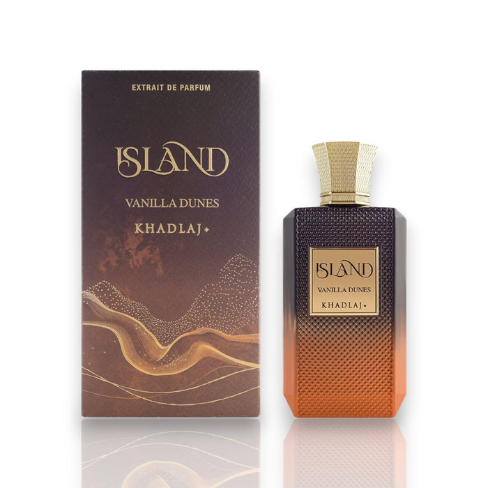 Khadlaj | Island | Vanilla Dunes | Unisex Fragrance | 100 ML 3.4 OZ | Eau De Parfum | Vanilla - Cinnamon & Cardamom