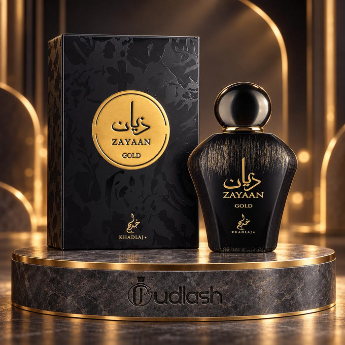 Khadlaj | Zayaan Gold | Eau De Parfum | 100 ML | Unisex Fragrance | Plum - Lavender & Tonka Bean Notes