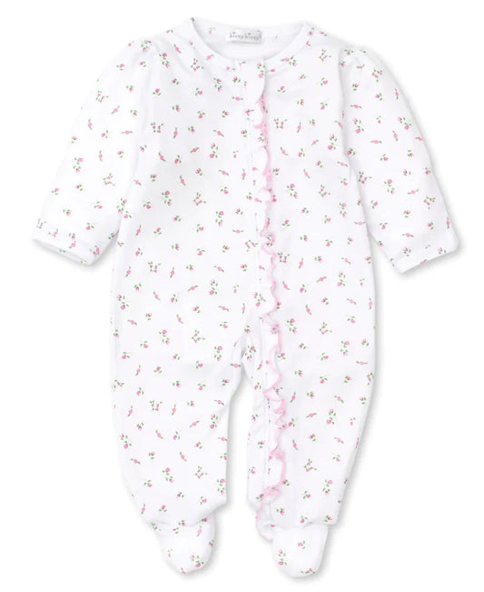 Kissy Kissy Garden Print Footie w/ Zip Ruffle