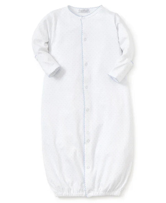 Kissy NEW Dots Print Converter Gown-White/Lt. Blue