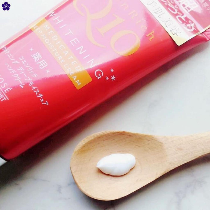 Kosé Coenrich Q10 Whitening Hand Cream Texture. Best Japanese Hand Cream. Murasaki Cosmetics.