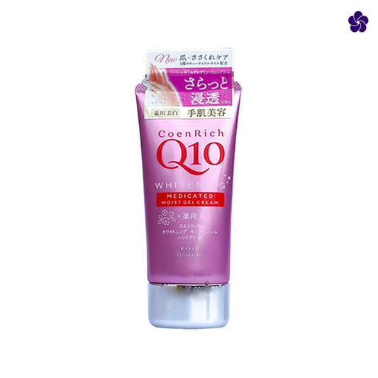 KOSE - CoenRich Q10 Whitening Hand Cream Moist Gel 80gr. Japanese Q10 Hand Creams. Murasaki Cosmetics Japanese skincare shop in Europe