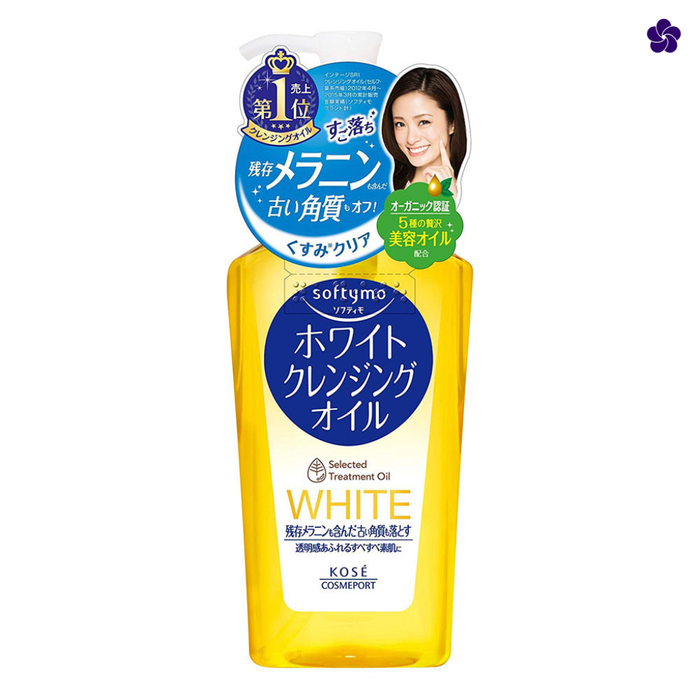 KOSE - Softymo White Cleansing Oil 230ml. Best Japanese makeup remover. Oil Cleanser. Murasaki Cosmetics Japanese cosmetics in Europe