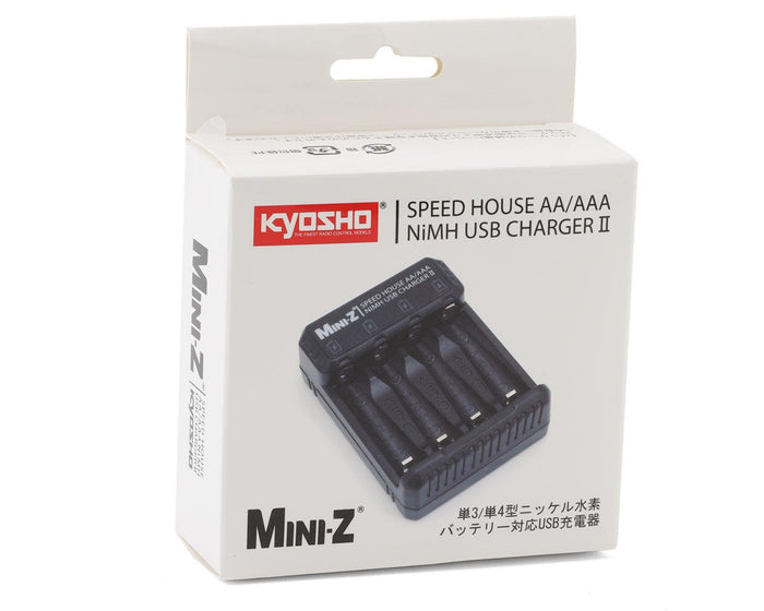 KYO72211 Kyosho Mini-Z Speed House (AA/AAA) NiMH USB Battery Charger II