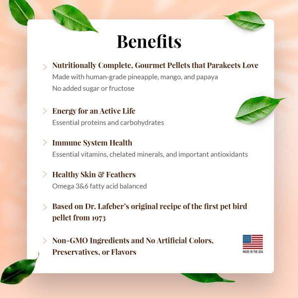Lafeber Tropical Fruit Gourmet Pellets Parakeet - New York Bird Supply