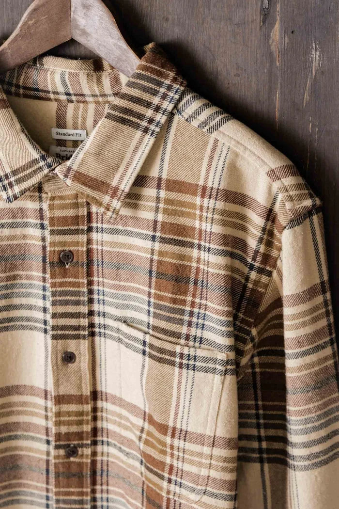 Larson Shirt | Latte Plaid | Bridge & Burn
