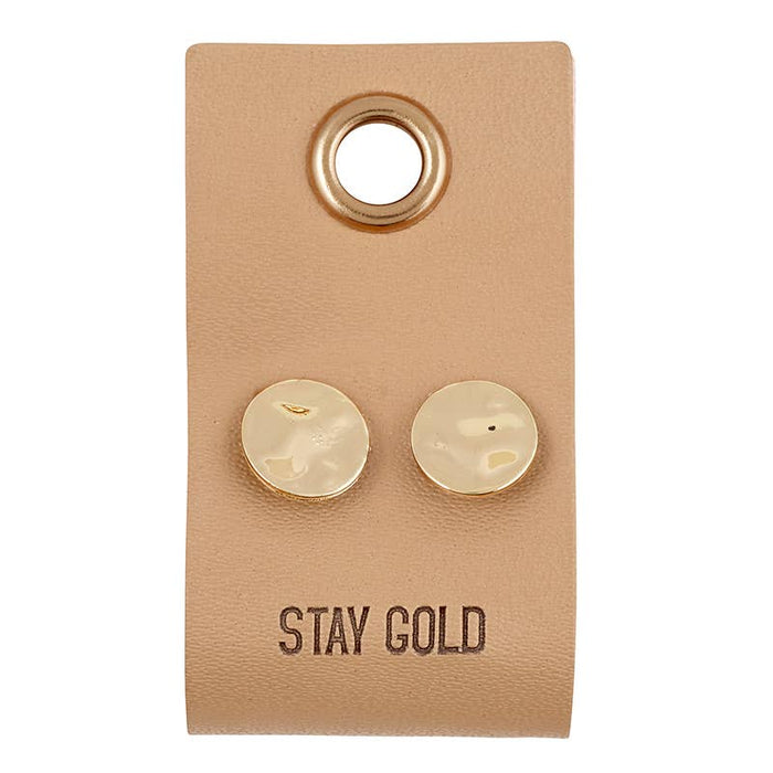 Leather tag Earrings