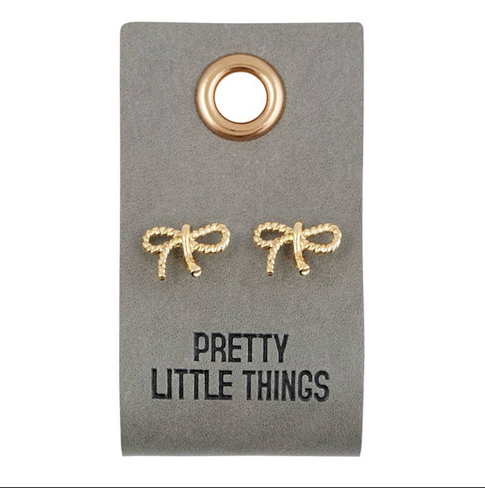 Leather tag Earrings