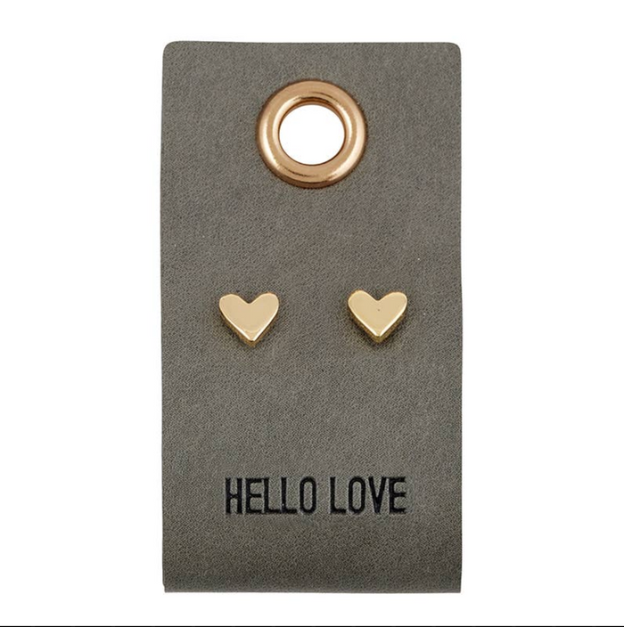 Leather tag Earrings