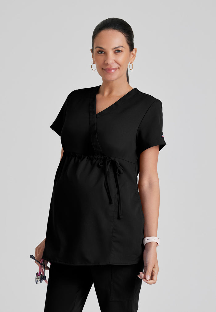 Lilah Top - Black - Grey's Anatomy Scrubs