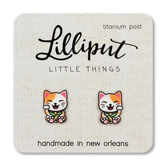 Lilliput Lucky Cat Earrings