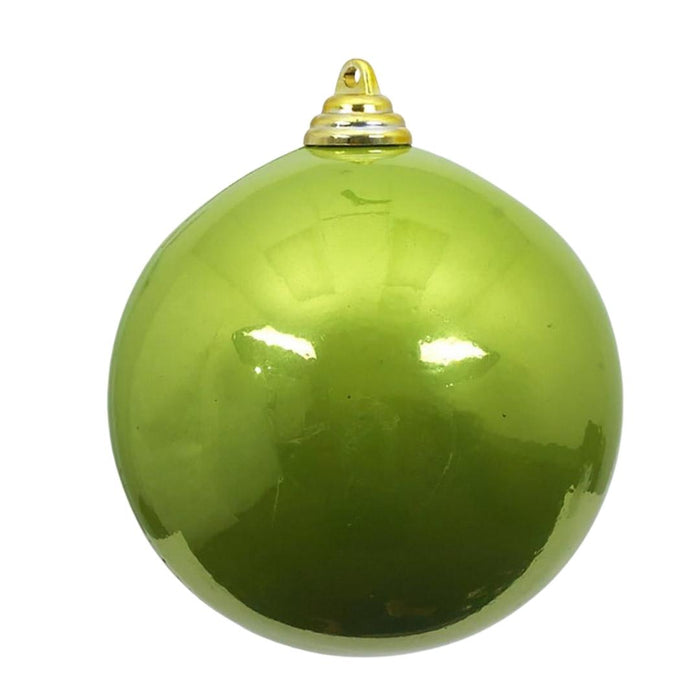 Lime Green Candy Apple Ball Ornament, 4"