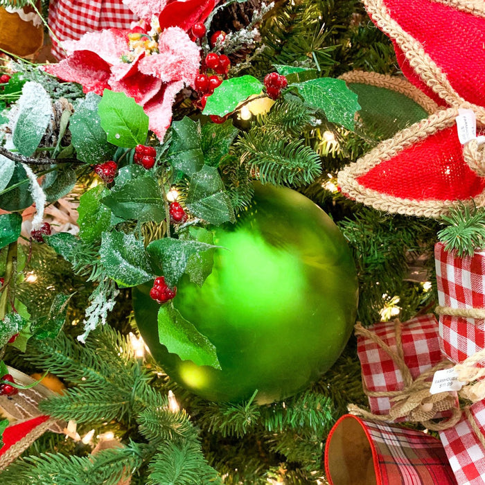 Lime Green Matte Ball Ornament, 4"