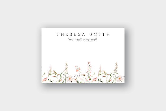 Line Thin Note Card